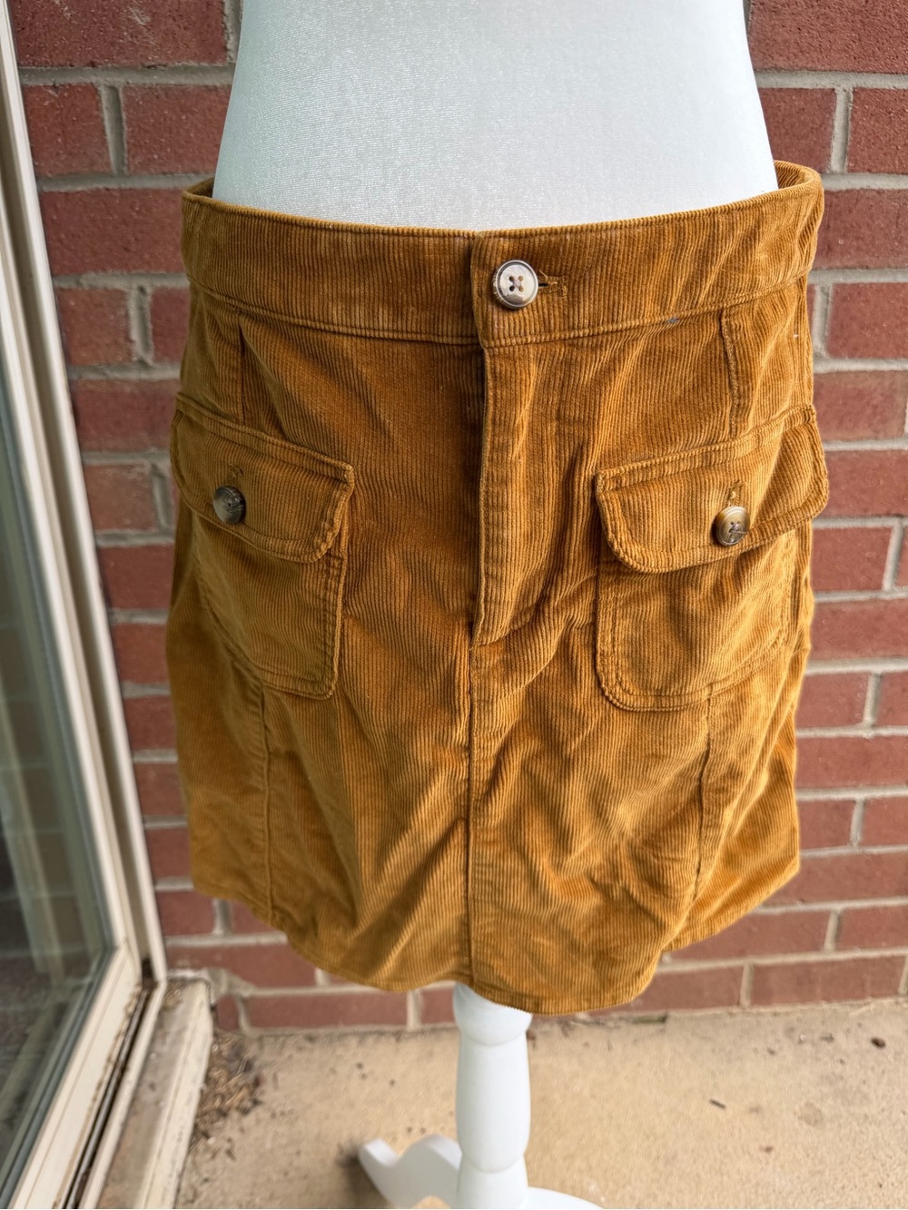 Corduroy mini skirt